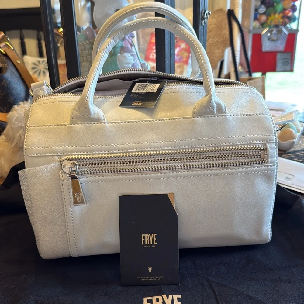 Frye Women's White Leather Handbag - Picture 8 of 8